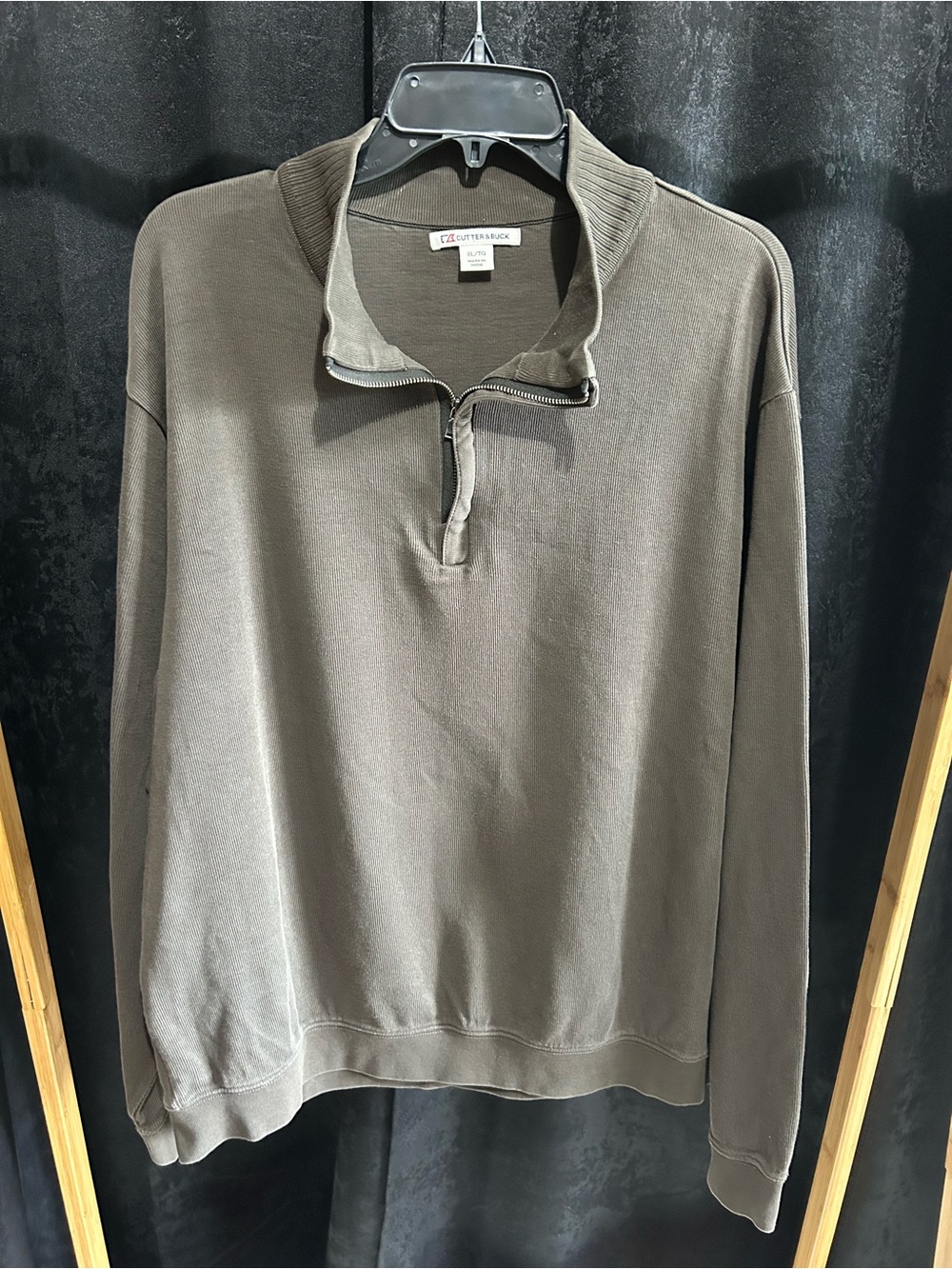 Cutter & Buck Men’s Brown Quarter-Zip Sweater